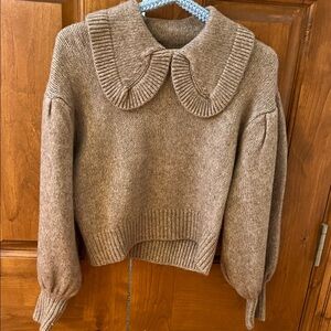 Astr Brown Cowl Neck Sweater